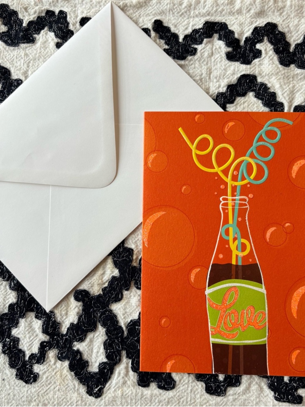 Y2K Avanti Press Love Soda Greeting Card with envelope analog hobby penpal